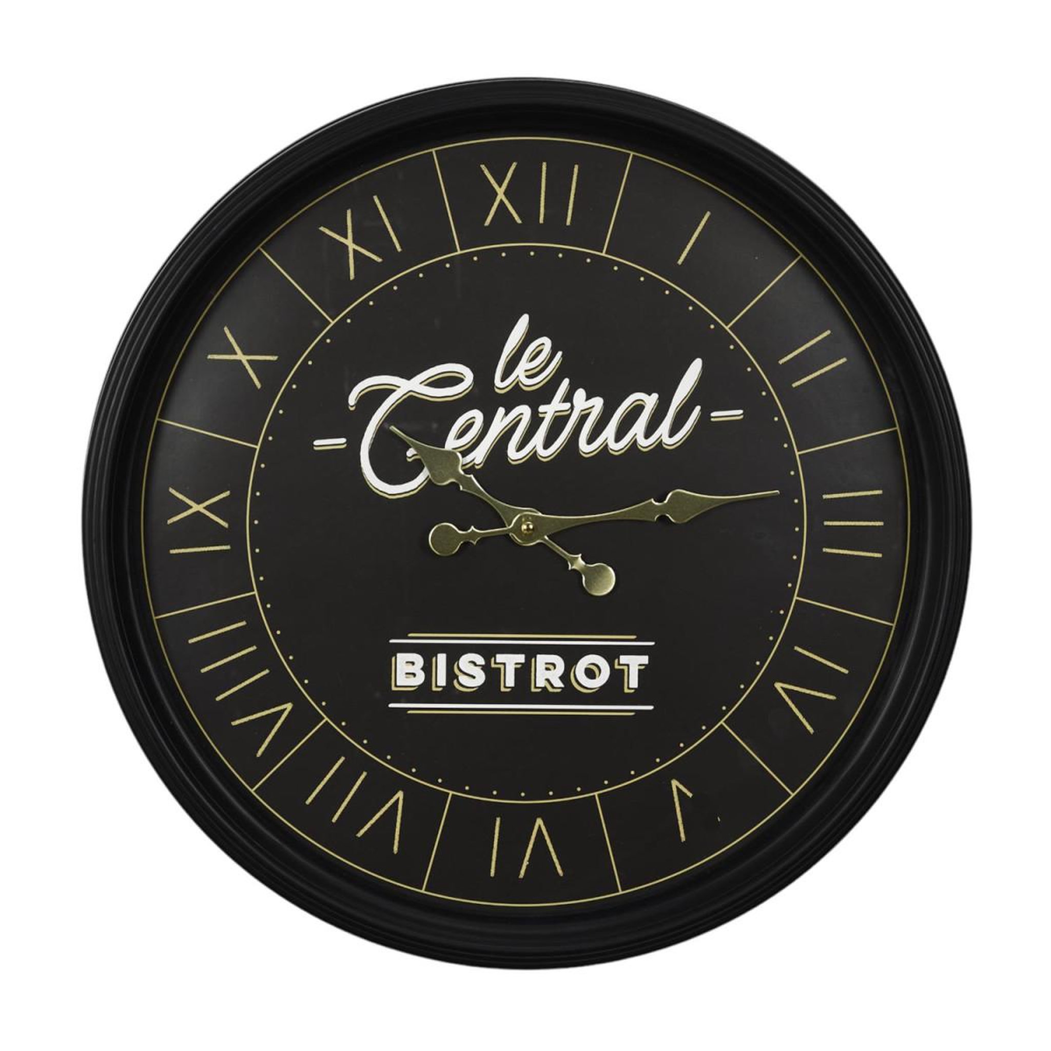 The Home Deco Factory Horloge murale  bistrot  50cm noir