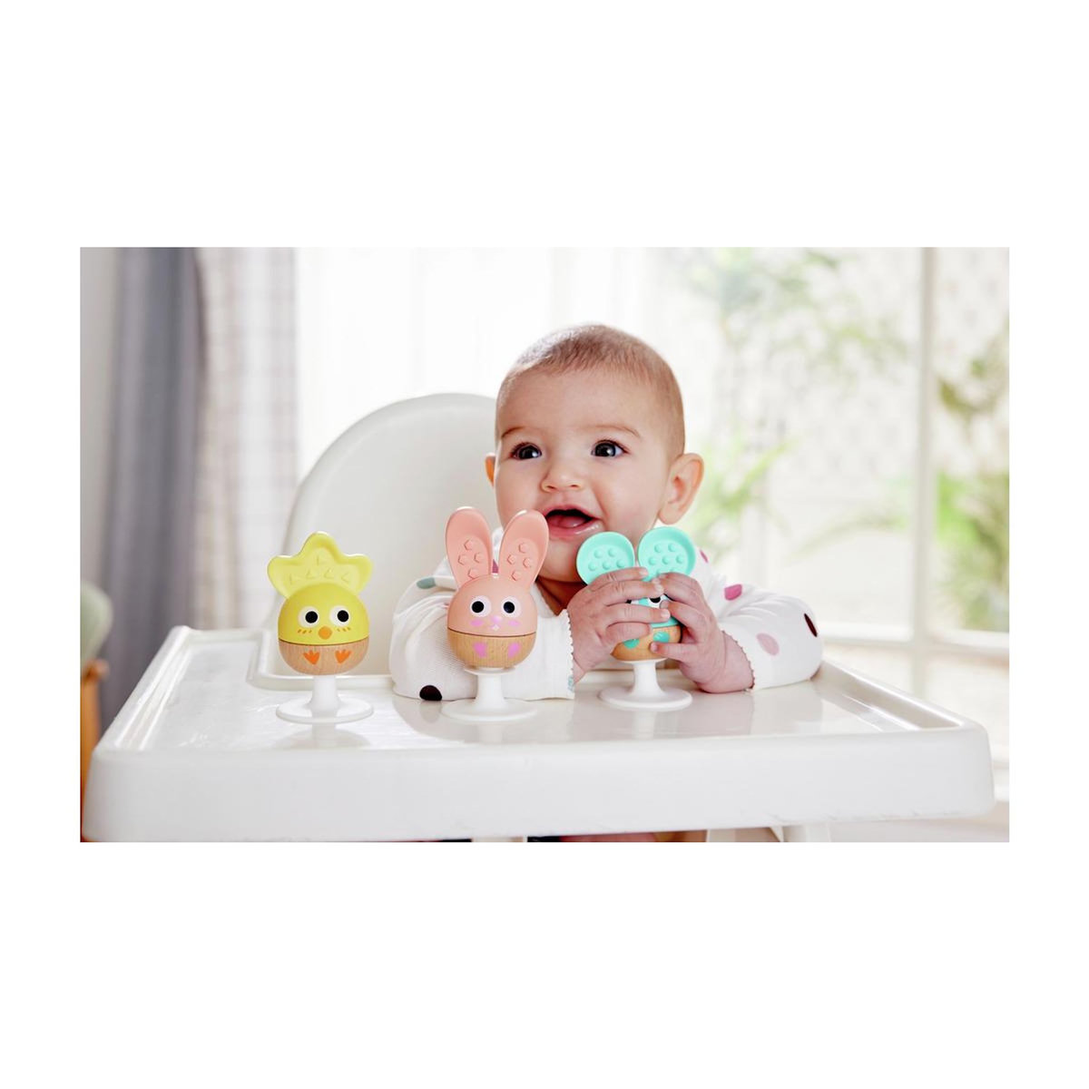 Hape 3 hochets à ventouse - animaux