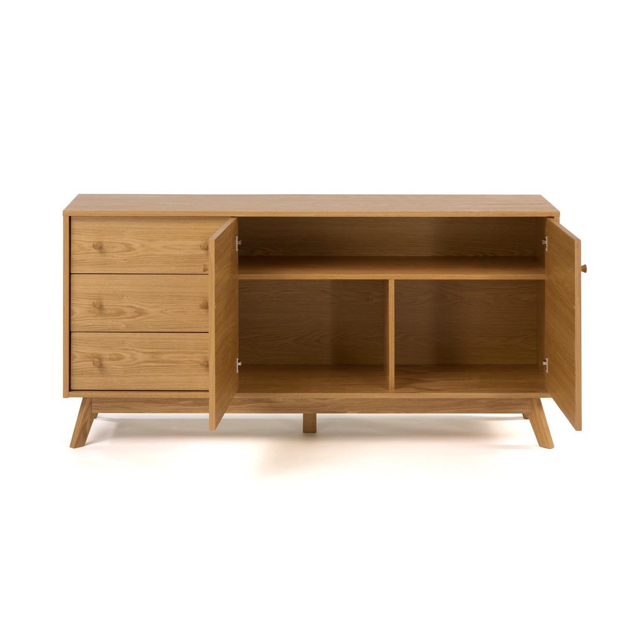 Voir la diapositive 3 : Paris Prix Buffet 3 Tiroirs & 2 Portes  Kensal  145cm Chêne