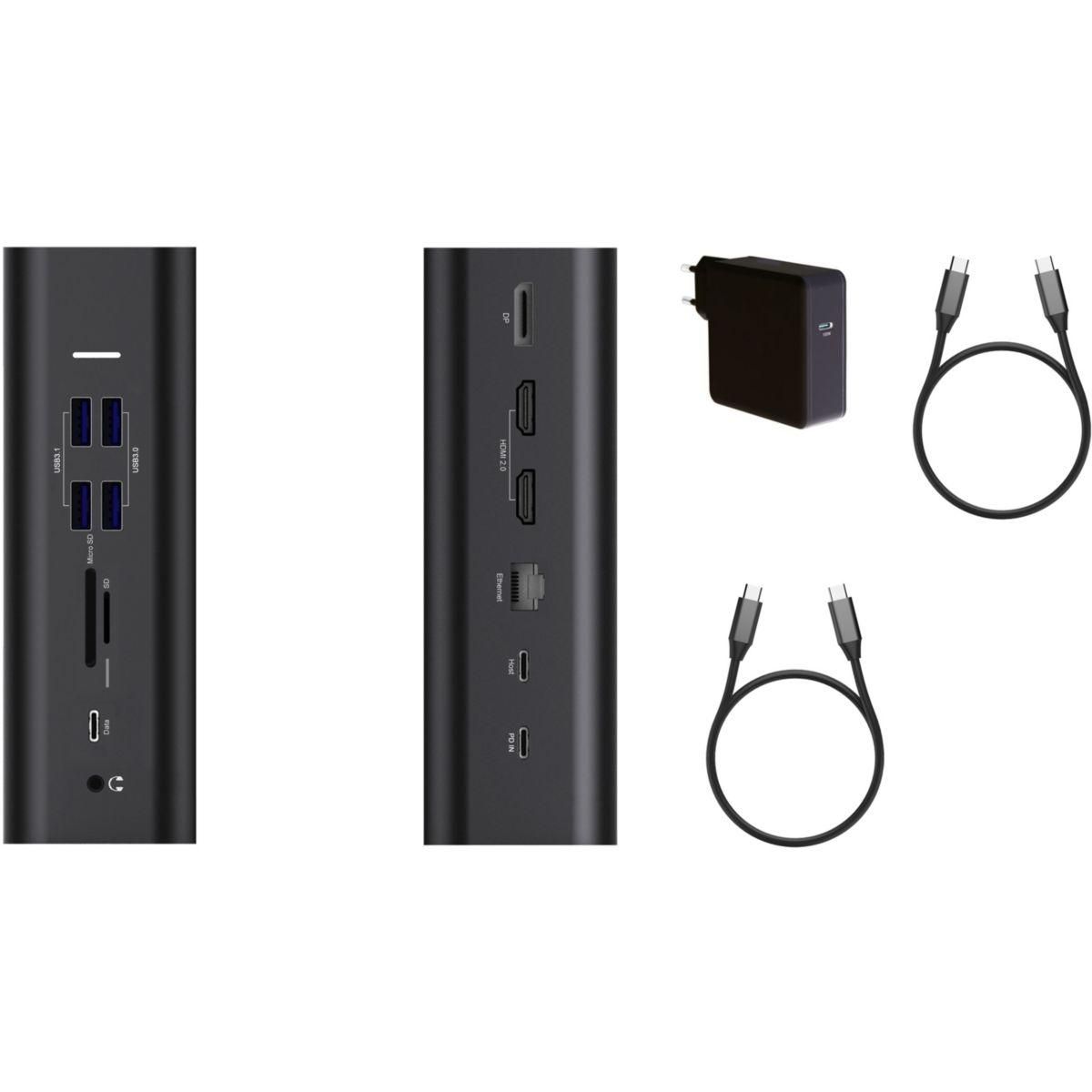 ADEQWAT Station d'accueil USB-C 14 en 1