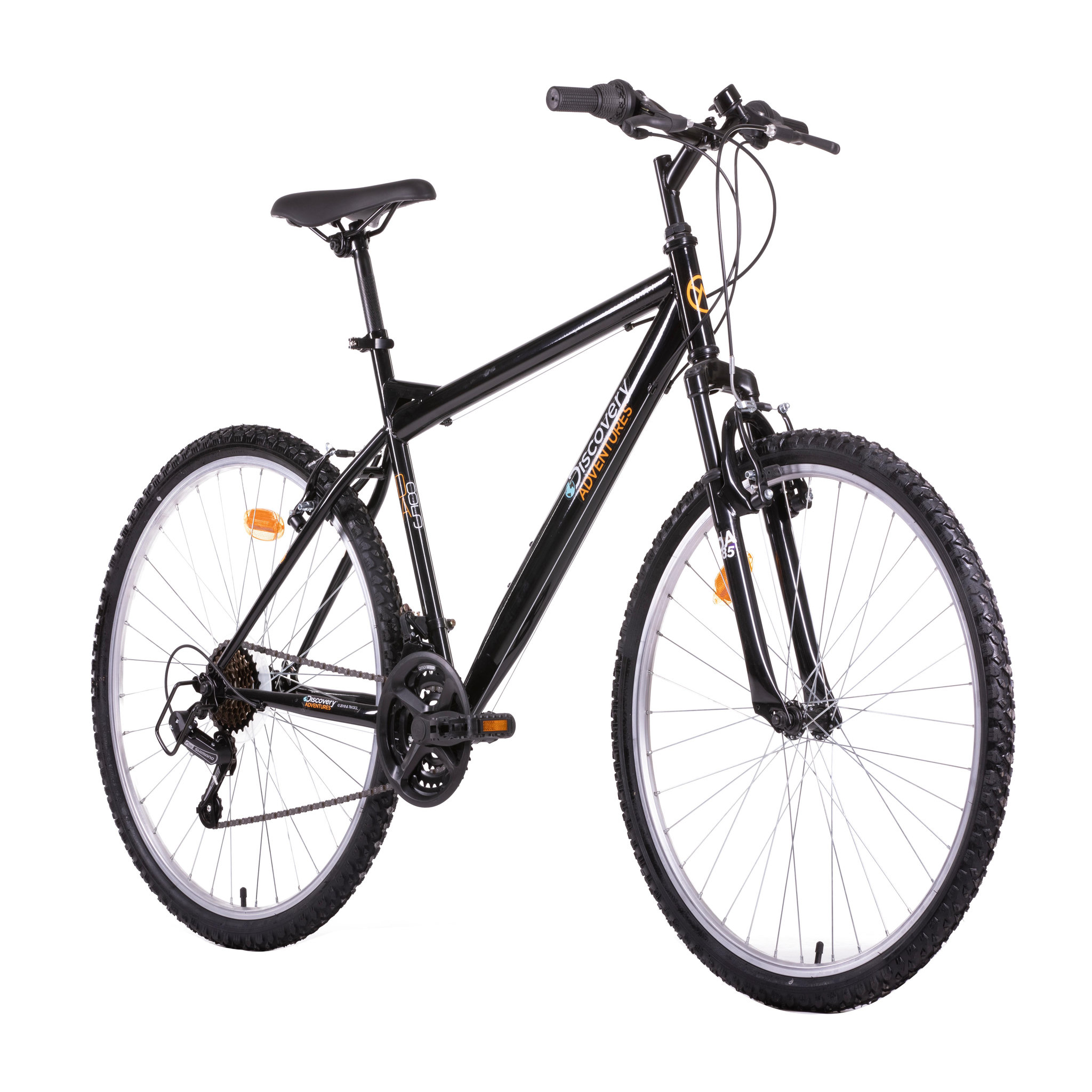 Voir la diapositive 2 : DISCOVERY ADVENTURES Vélo VTT 26'' Rigide Homme  Discovery Adventures  - Fourche télescopique - 21 vitesses – Shimano – Freins V-Brake