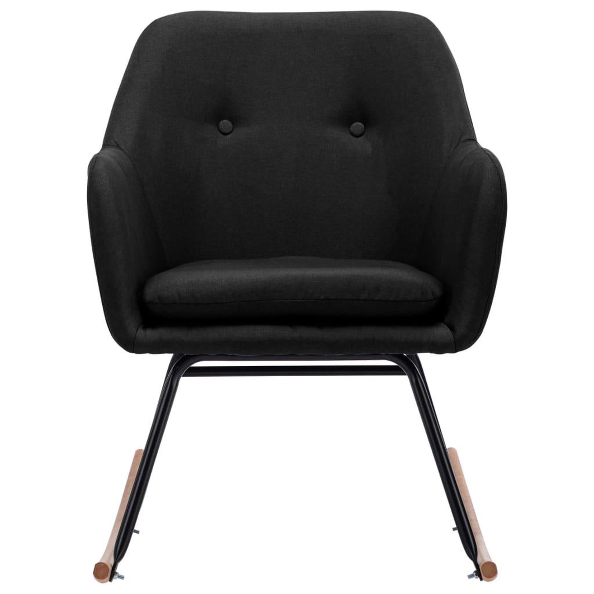 Voir la diapositive 3 : VIDAXL Chaise a bascule Noir Tissu