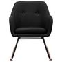 Voir la diapositive 3 : VIDAXL Chaise a bascule Noir Tissu