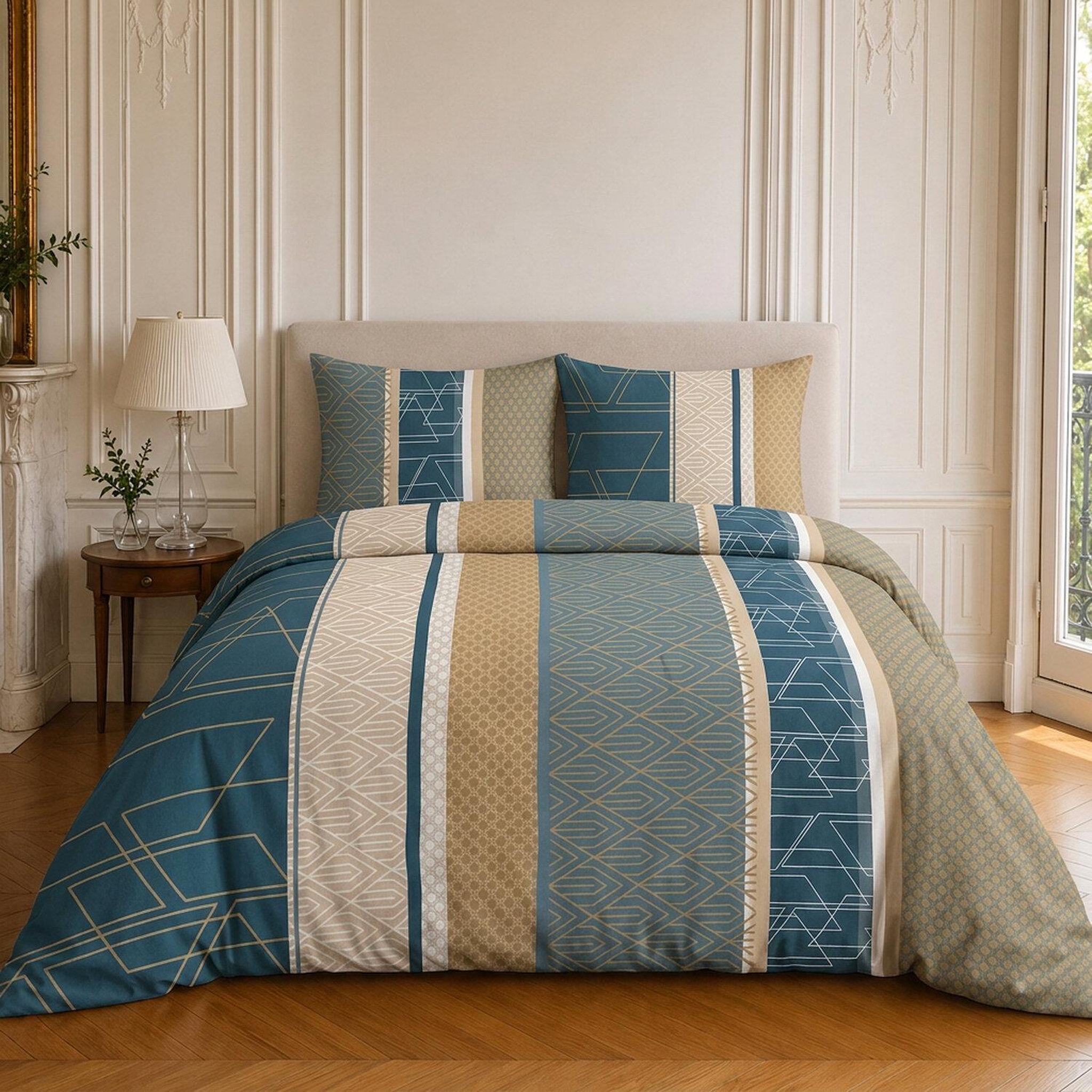 Home collection Parure housse de couette imprimée 100% microfibre - ulysse - 220x240 cm