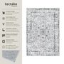Voir la diapositive 2 : tectake Tapis design vintage à poils courts en laine synthétique et feutre gris 120 x 170 cm