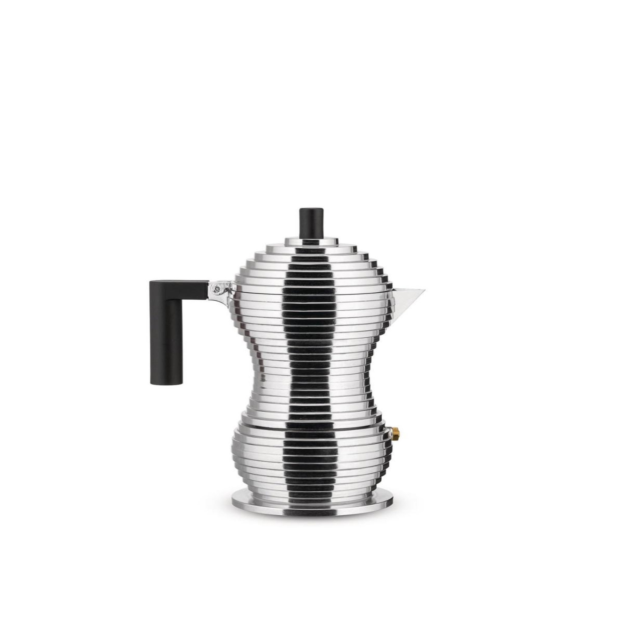 ALESSI Alessi pulcina mdl02/3bfm cafetière espresso moka pour induction 3 tasses en aluminium coulé, noir