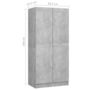 Voir la diapositive 6 : VIDAXL Garde-robe Gris beton 82,5x51,5x180 cm Agglomere
