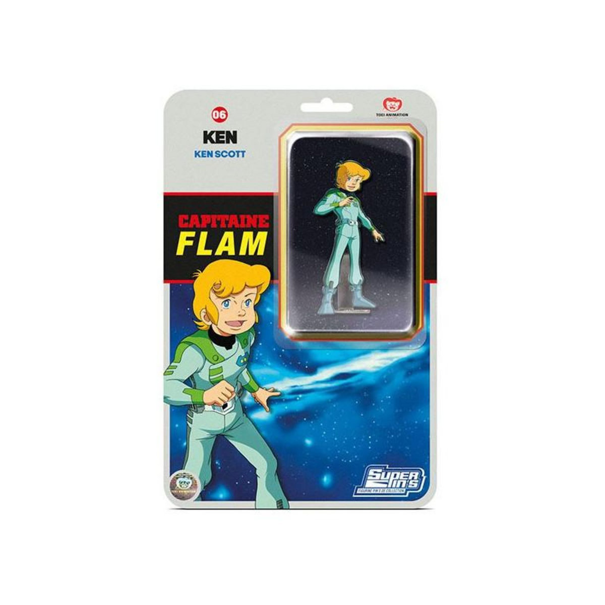 COLLECTION Figurine SP Collection Capitaine Flam Pin s Blister Card Professeur Simon 10,5 cm