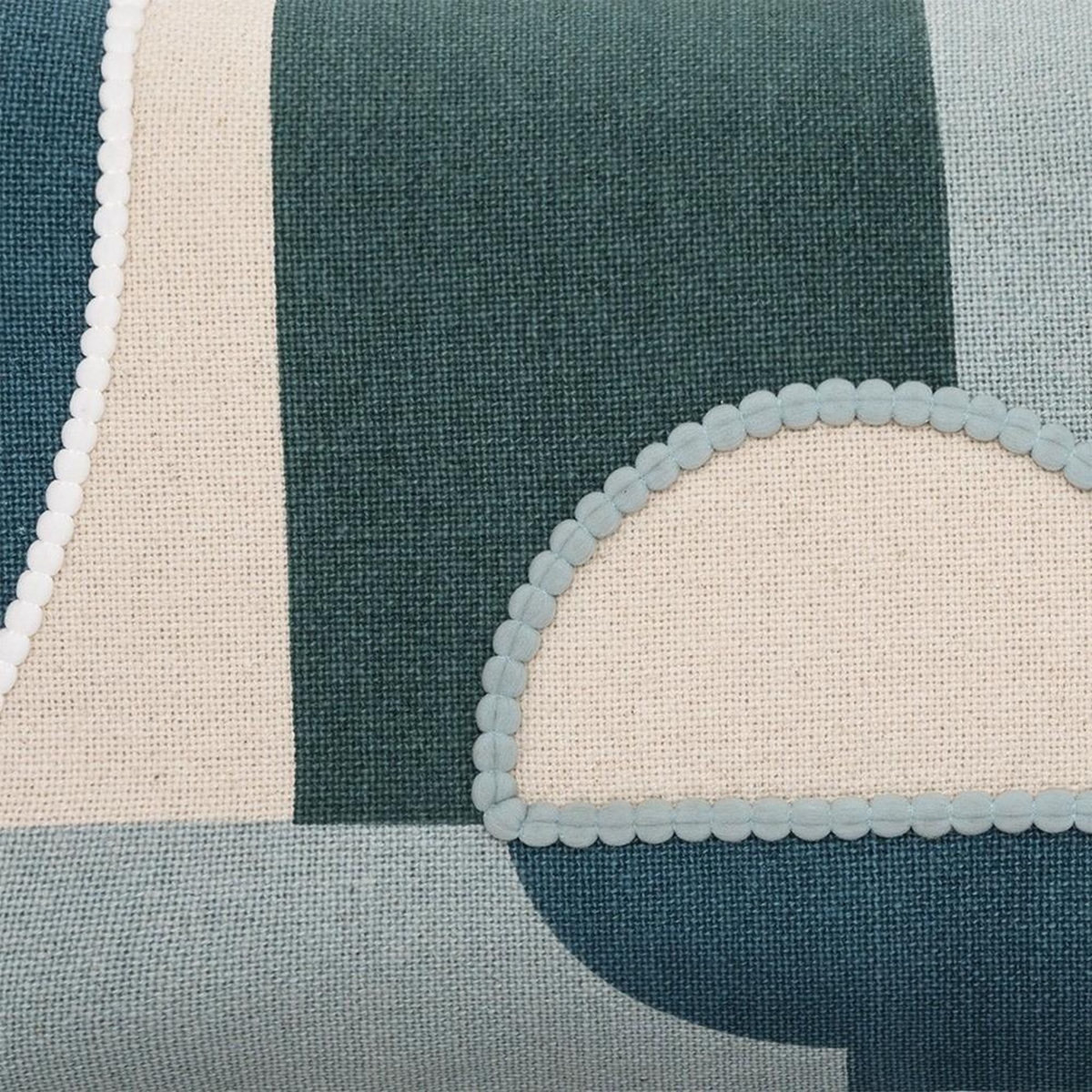 ATMOSPHERA Housse de coussin géométrique brodé 30x50 cm