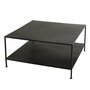 MACABANE ROBIN - Table basse industrielle carrée 80x80cm métal noir