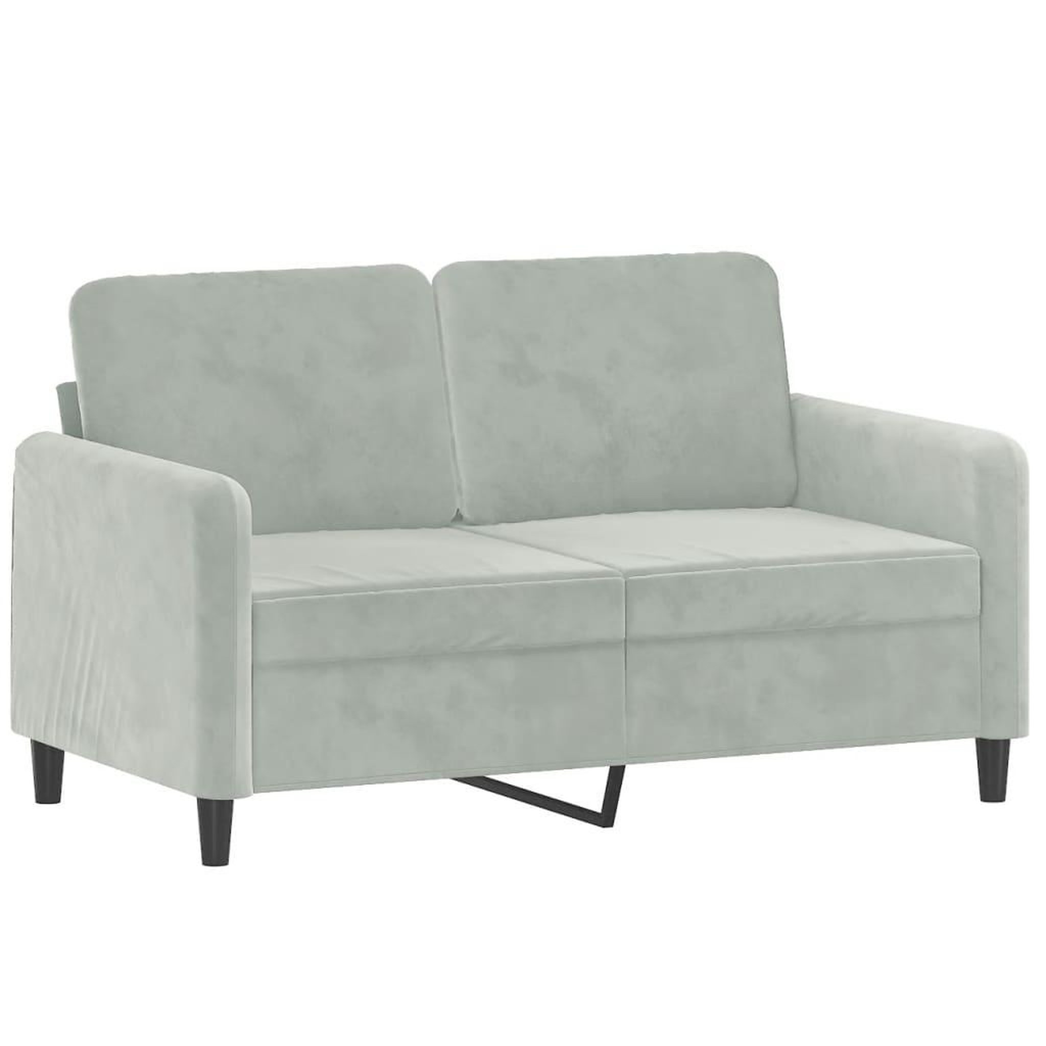 Voir la diapositive 3 : VIDAXL Ensemble de canapes 2 pcs avec coussins gris clair velours