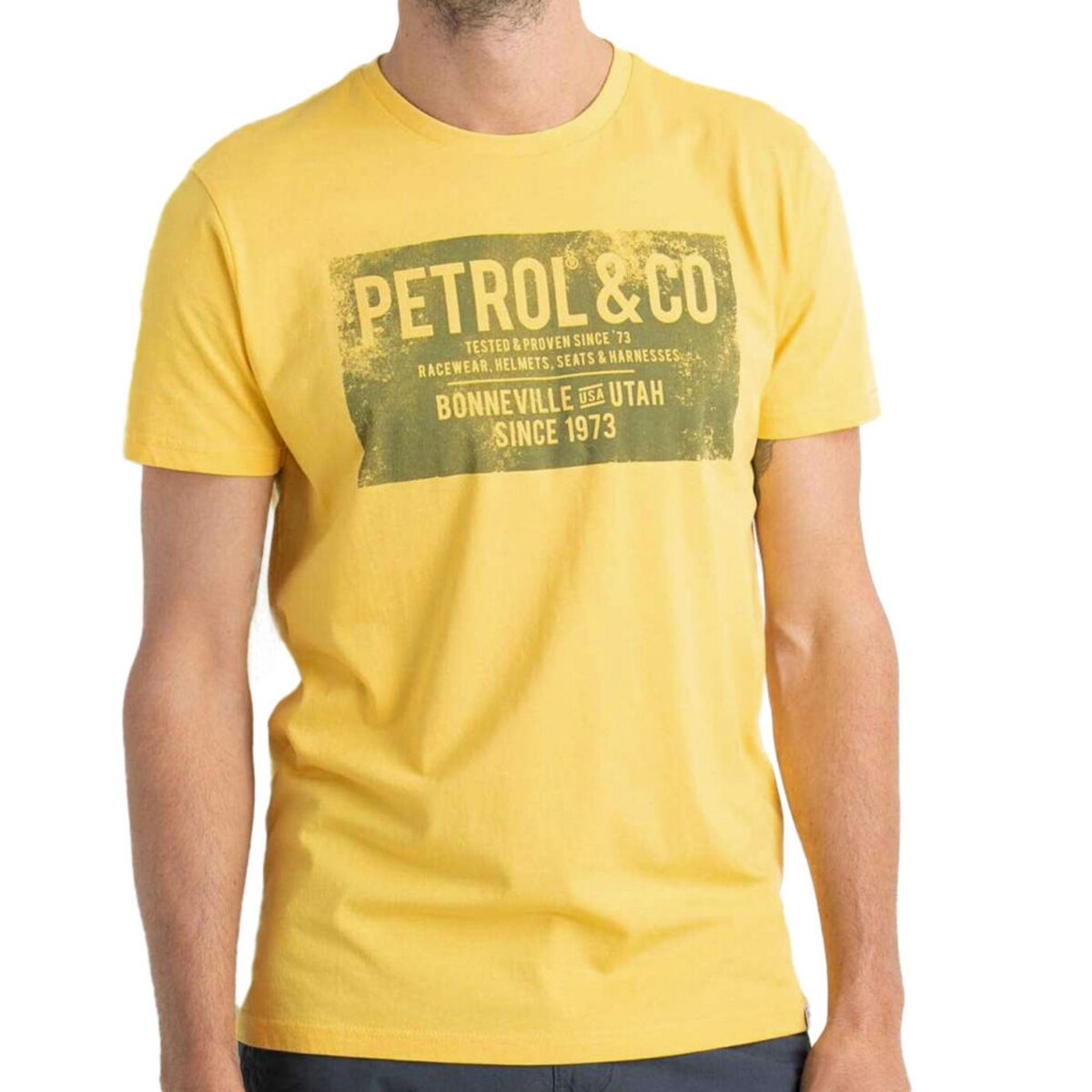  T-Shirt Jaune Homme Petrol Industries Classic Print