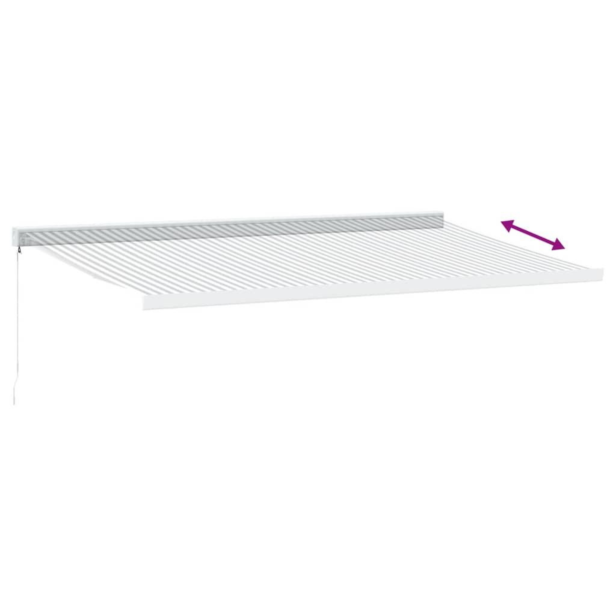 Voir la diapositive 5 : VIDAXL Auvent retractable anthracite et blanc 5x3 m tissu et aluminium
