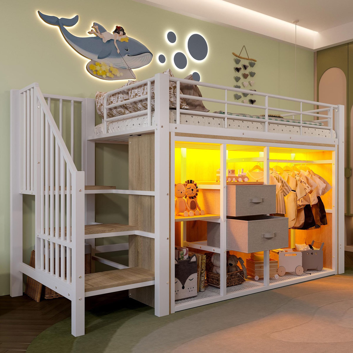 MERAX Lit mezzanine enfant