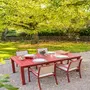 JARDILINE Table de jardin extensible - 8/10 places - Aluminium - Terracotta - SANTORIN