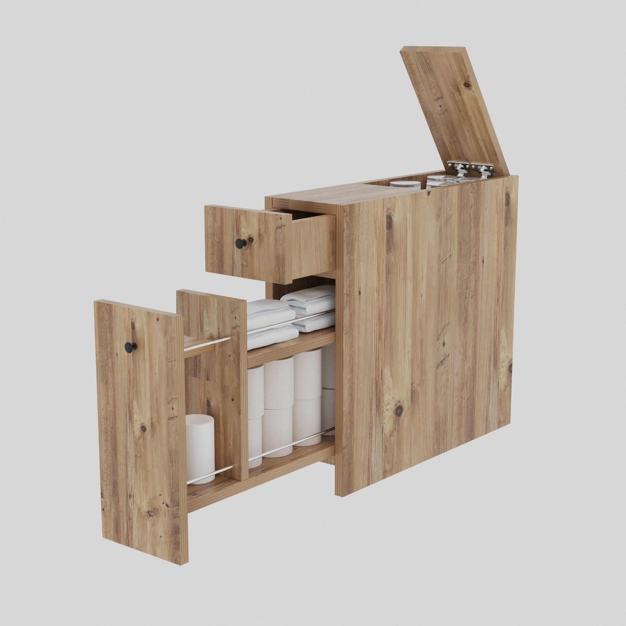Voir la diapositive 4 : Habitat et Jardin Meuble de toilette en bois  calencia  - 20 x 60 x 55 cm - marron