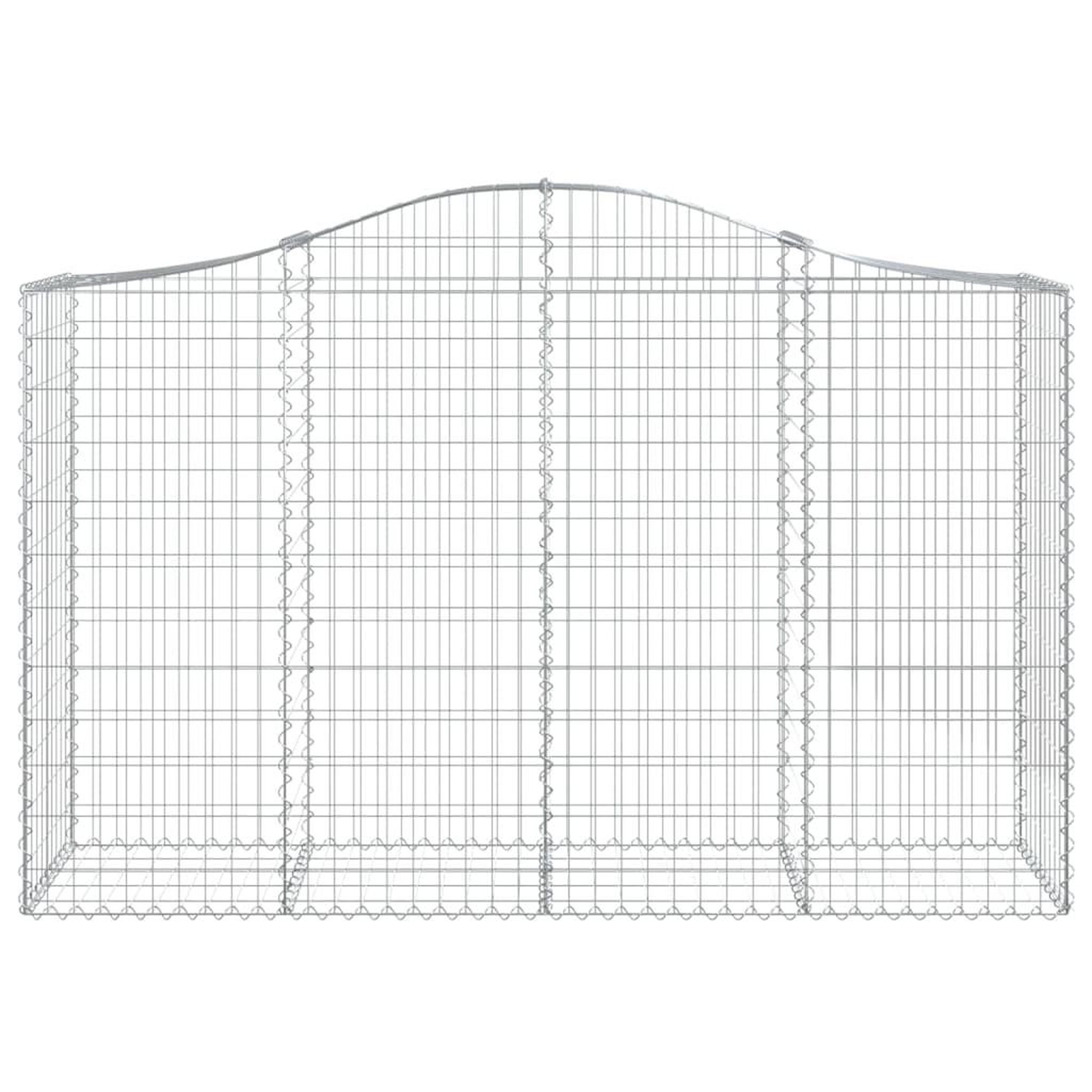 Voir la diapositive 4 : VIDAXL Paniers a gabions arques 50 pcs 200x50x120/140 cm Fer galvanise