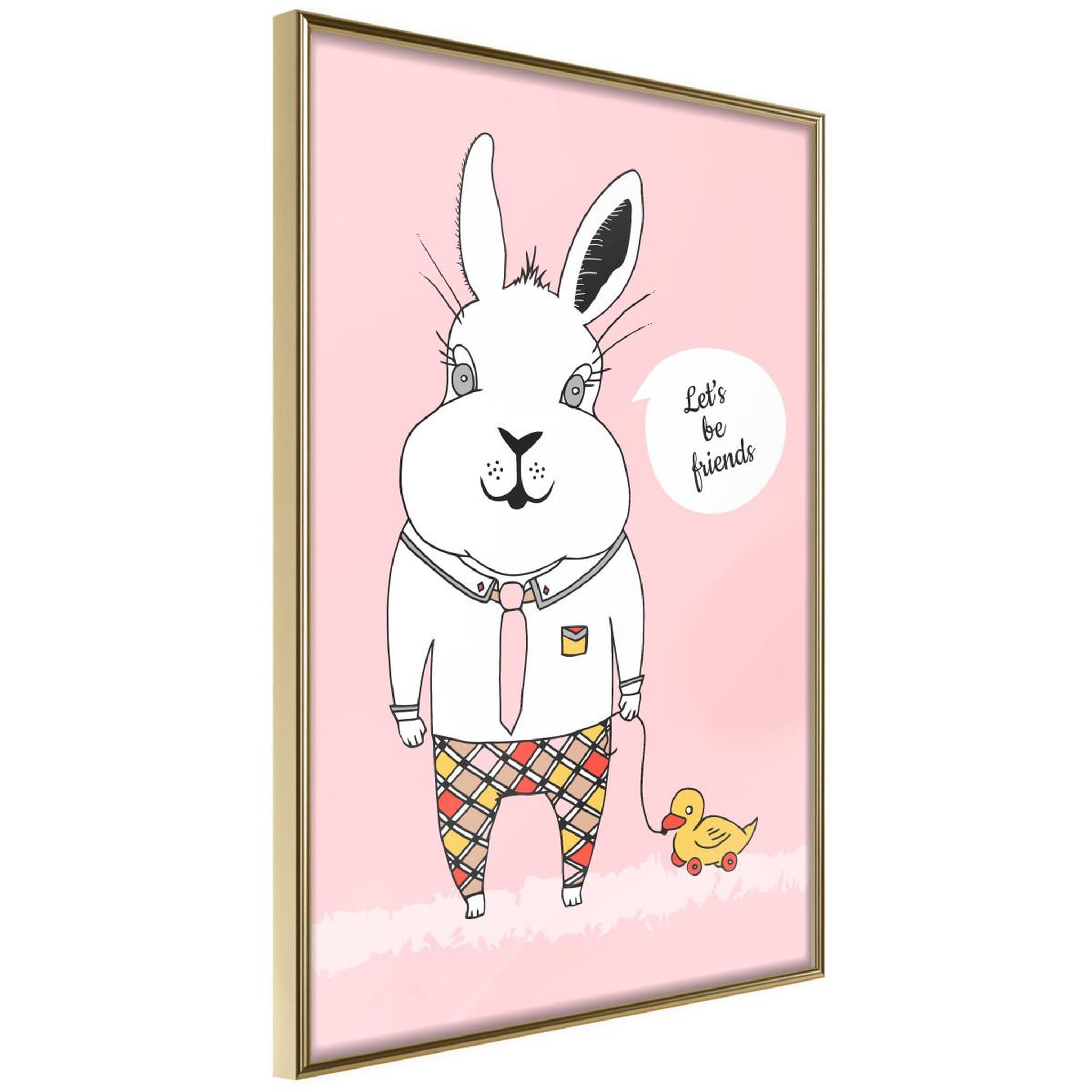 Voir la diapositive 1 : Paris Prix Affiche murale encadrée  friendly bunny