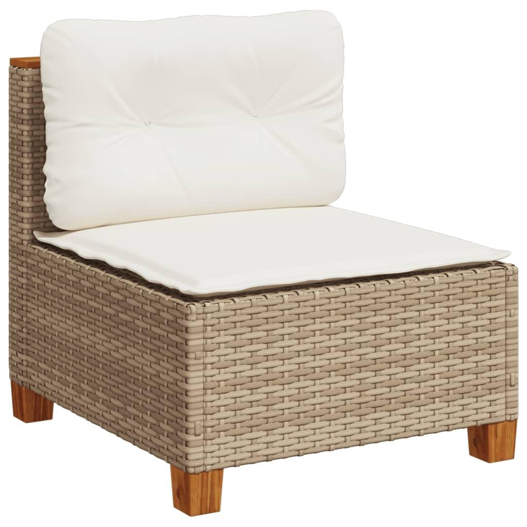 Voir la diapositive 4 : VIDAXL Salon de jardin avec coussins 10 pcs beige resine tressee