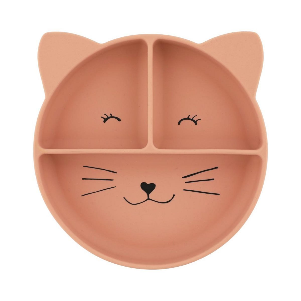 Trixie Assiette avec ventouse en silicone et compartiments - Mrs. Cat