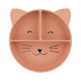 Voir la diapositive 1 : Trixie Assiette avec ventouse en silicone et compartiments - Mrs. Cat