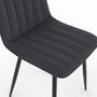 Voir la diapositive 6 : ID MARKET Lot de 6 chaises MIRA en tissu gris foncé pour salle à manger