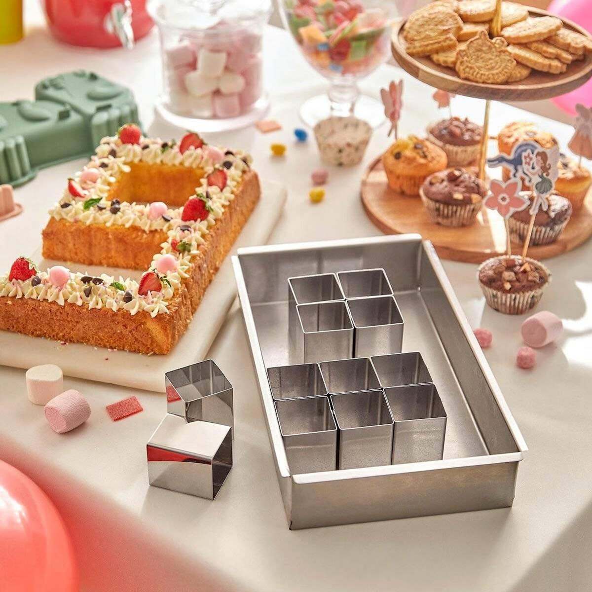FIVE Moule à Pâtisserie Réglable  Number Cake  31cm Argent