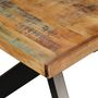 Voir la diapositive 5 : VIDAXL Table a manger Bois recuperation massif et croix en acier 180cm
