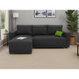 Voir la diapositive 2 : BEST MOBILIER Pilea - canapé d'angle réversible 4 places - convertible avec coffre - en tissu