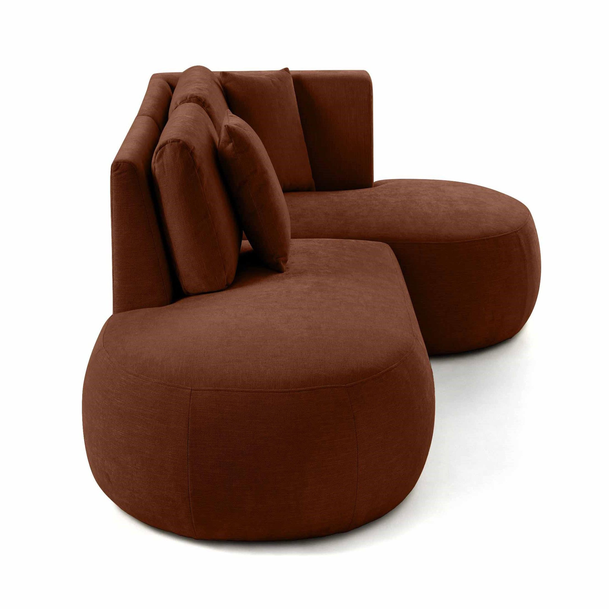 Voir la diapositive 3 : LISA DESIGN Santorini - canapé modulable d'angle droit - 4 places - en tissu texturé
