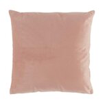 Paris Prix Coussin Déco Uni  Velvetine  40x40cm Rose Dragée