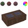 Voir la diapositive 2 : VIDAXL Table basse avec LED infini chene marron 116x69x40 cm
