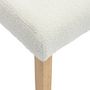 Voir la diapositive 4 : SWEEEK Lot de 4 chaises RITA revêtement bouclette pieds en bois d'hévéa