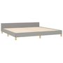 Voir la diapositive 5 : VIDAXL Cadre de lit sans matelas gris clair 200x200 cm tissu