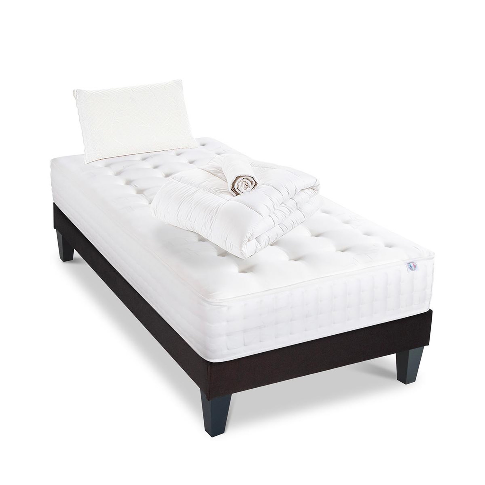 Voir la diapositive 5 : OLYMPE LITERIE Olympe literie | pack prêt à dormir apollon | matelas mémoire de forme + sommier + accessoires