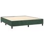 Voir la diapositive 4 : VIDAXL Cadre de lit sans matelas vert fonce 200x200 cm velours