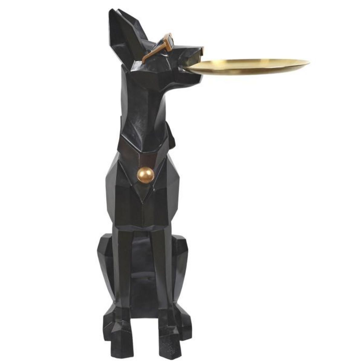 Paris Prix Vide-Poche Statue  Chien  73cm Noir