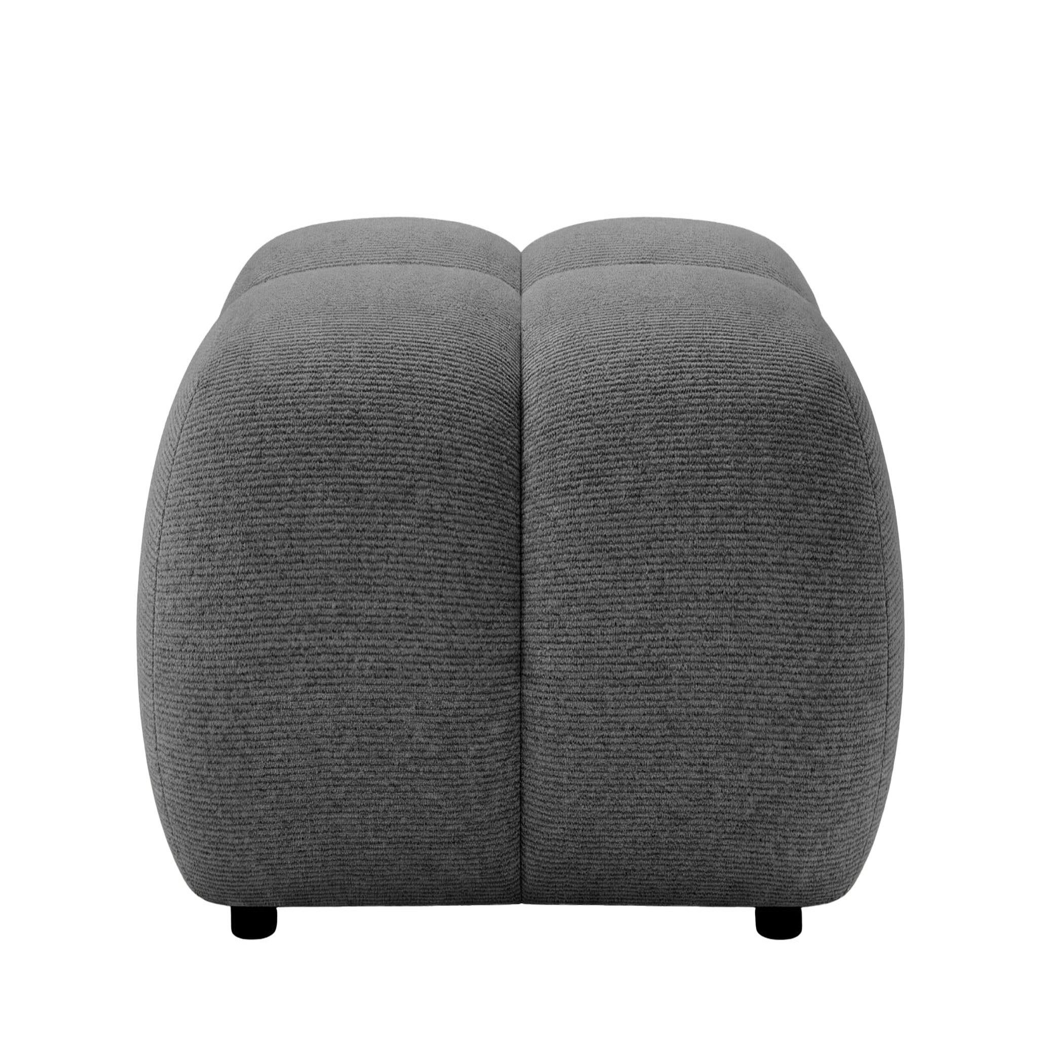 Voir la diapositive 1 : CASANOVA PARIS Constance - pouf en tissu chenille 72x72x43.5