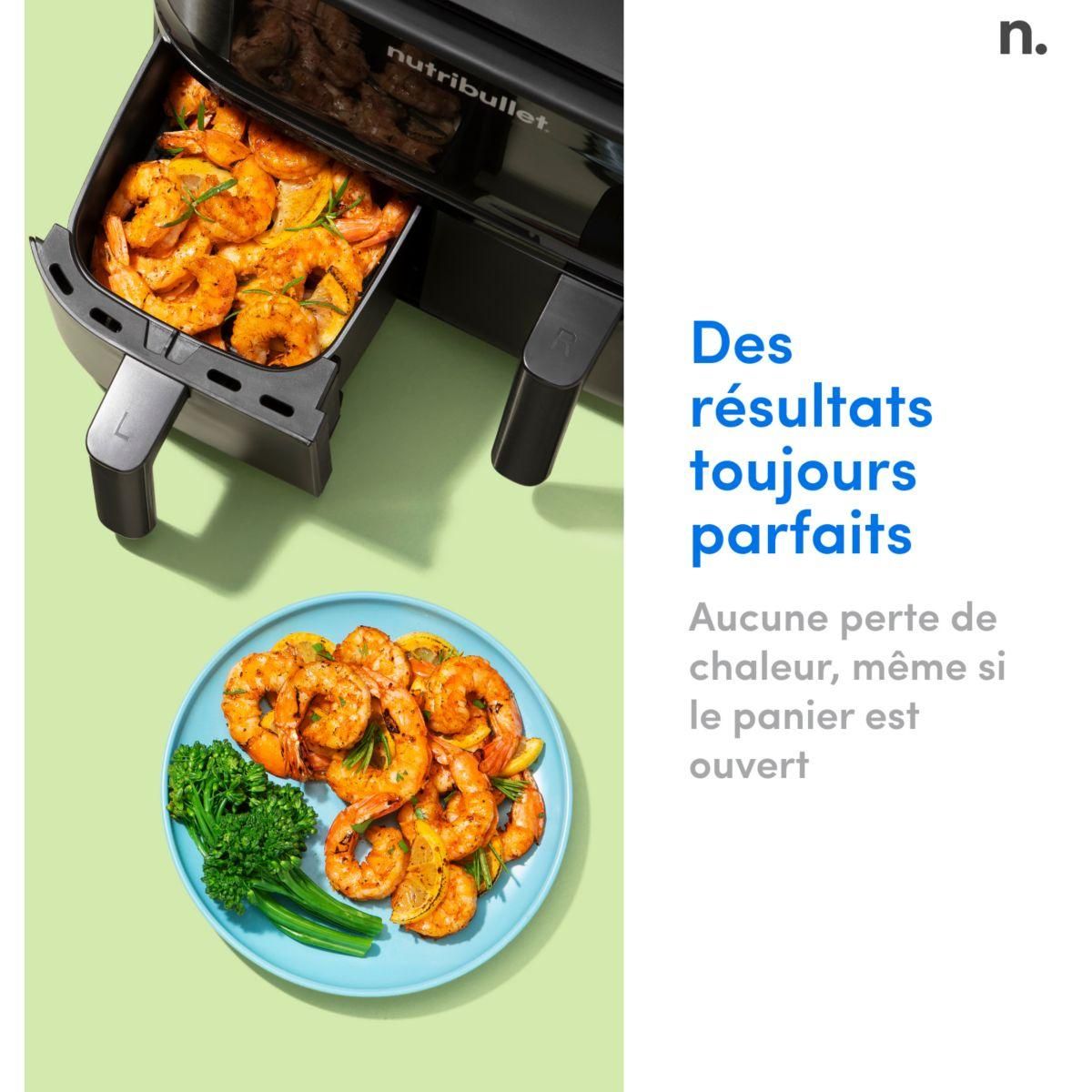 nutribullet Friteuse sans huile airfryer 8L double bac NBA081B
