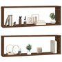 Voir la diapositive 4 : VIDAXL Etageres murales cubiques 2 pcs Chene marron 80x15x26,5 cm