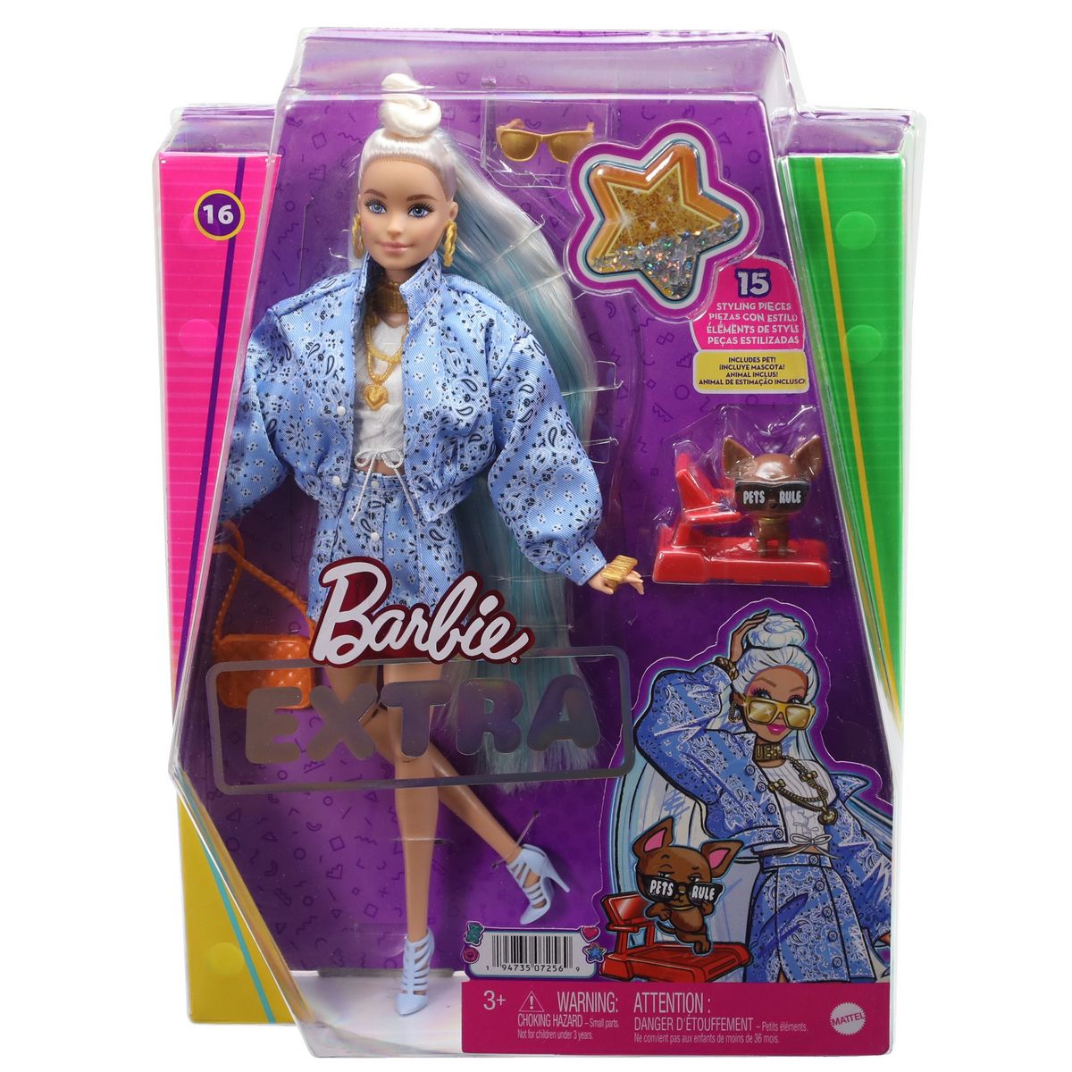 BARBIE Poupée Barbie extra blonde bandana
