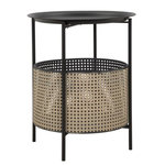Paris Prix Table d'Appoint Effet Cannage  Osaka  50cm Noir & Naturel