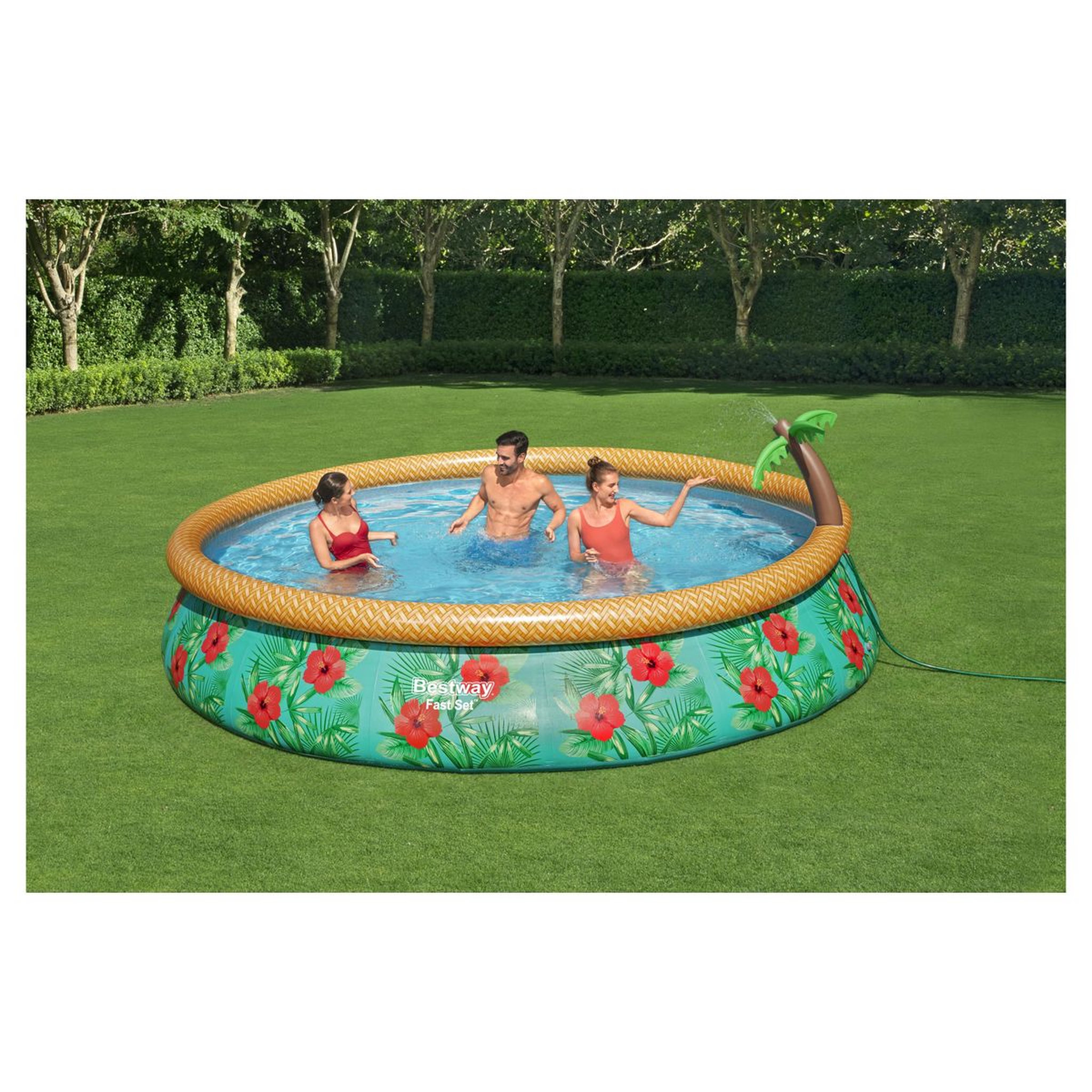 Voir la diapositive 1 : BESTWAY Piscine hors sol diamètre 457 x 84 cm Fast Set