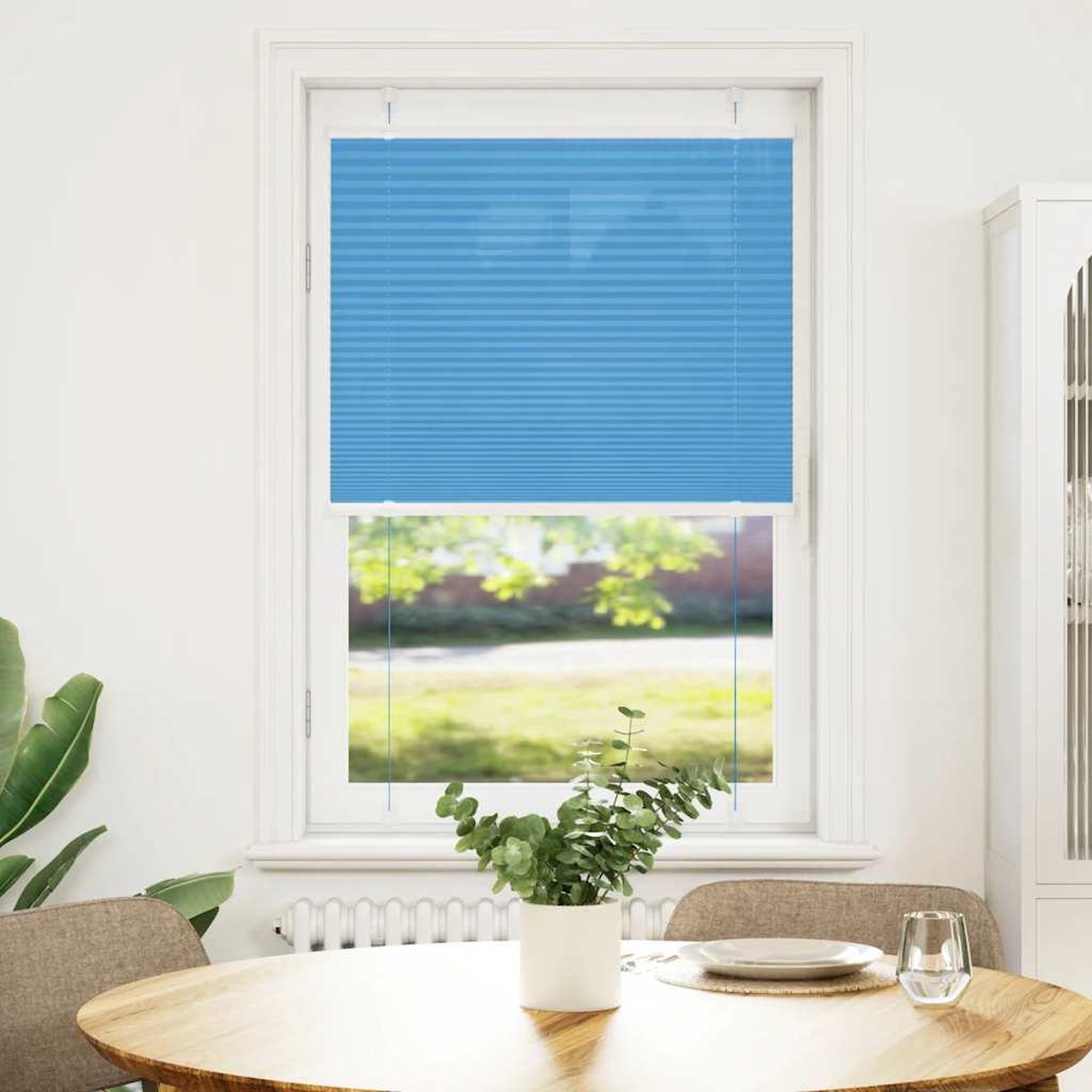 Voir la diapositive 2 : VIDAXL Store plisse bleu 70x150 cm largeur du tissu 69,4 cm polyester