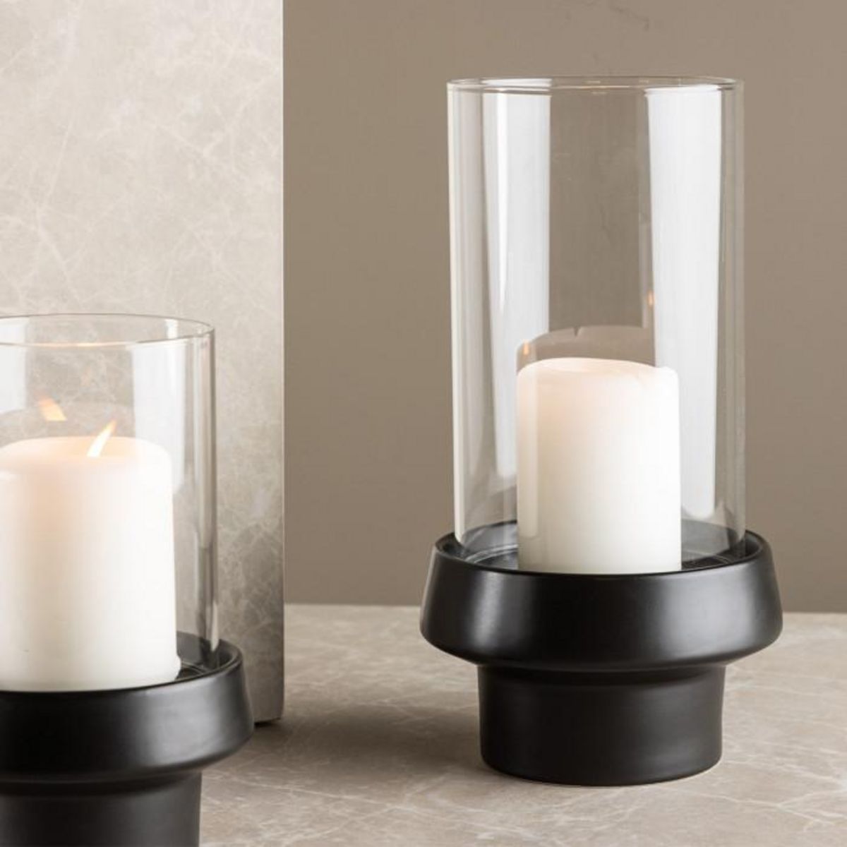 Paris Prix Lanterne en Verre  Davida  29cm Noir