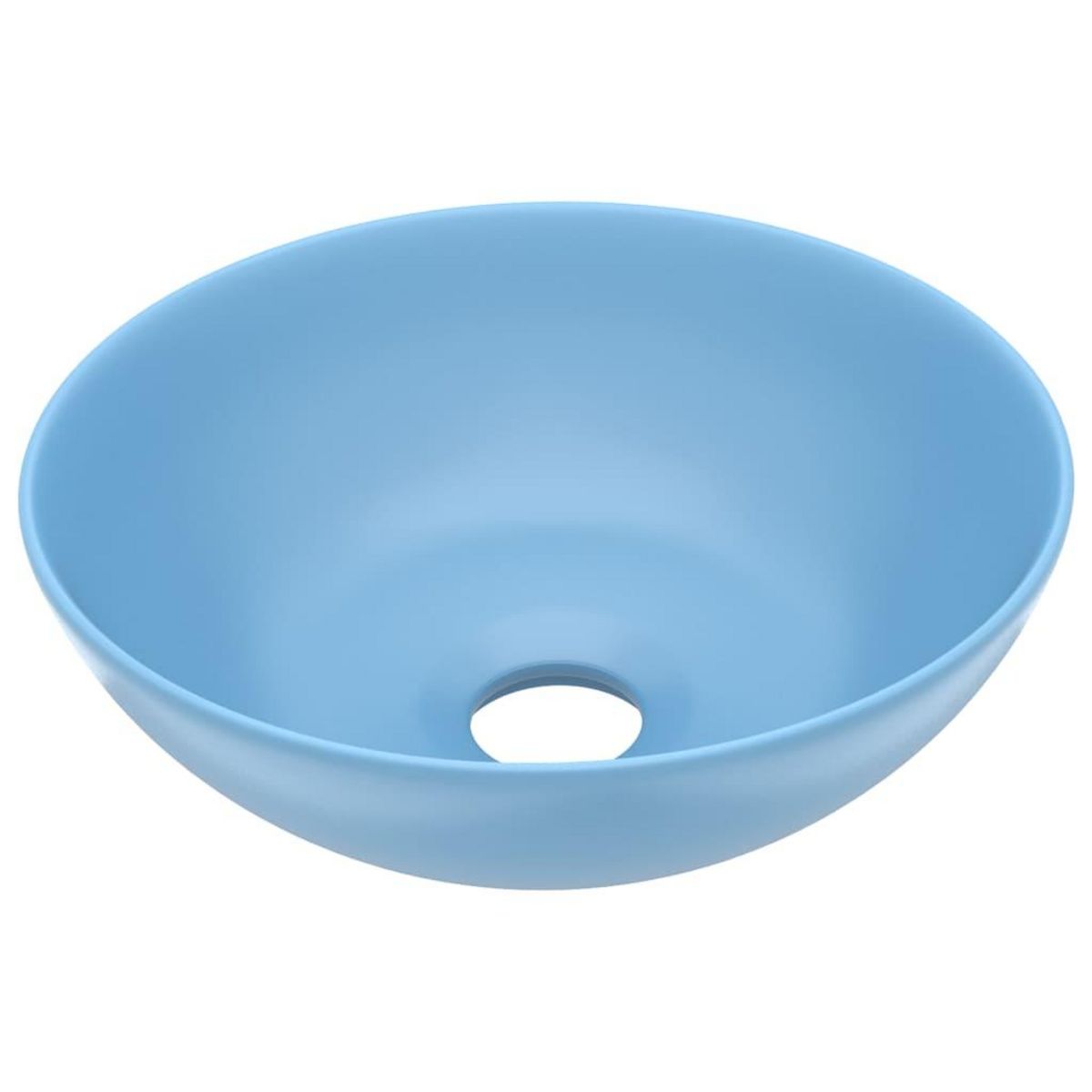 VIDAXL Lavabo de salle de bain Ceramique Bleu clair Rond