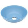 Voir la diapositive 2 : VIDAXL Lavabo de salle de bain Ceramique Bleu clair Rond