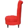 VIDAXL Chaise de canape avec dossier haut Rouge Tissu