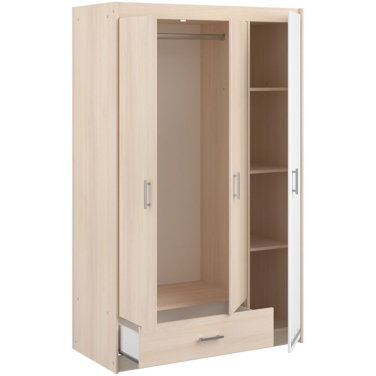 Armoire de chambre enfant 3 portes L112cm SACHA