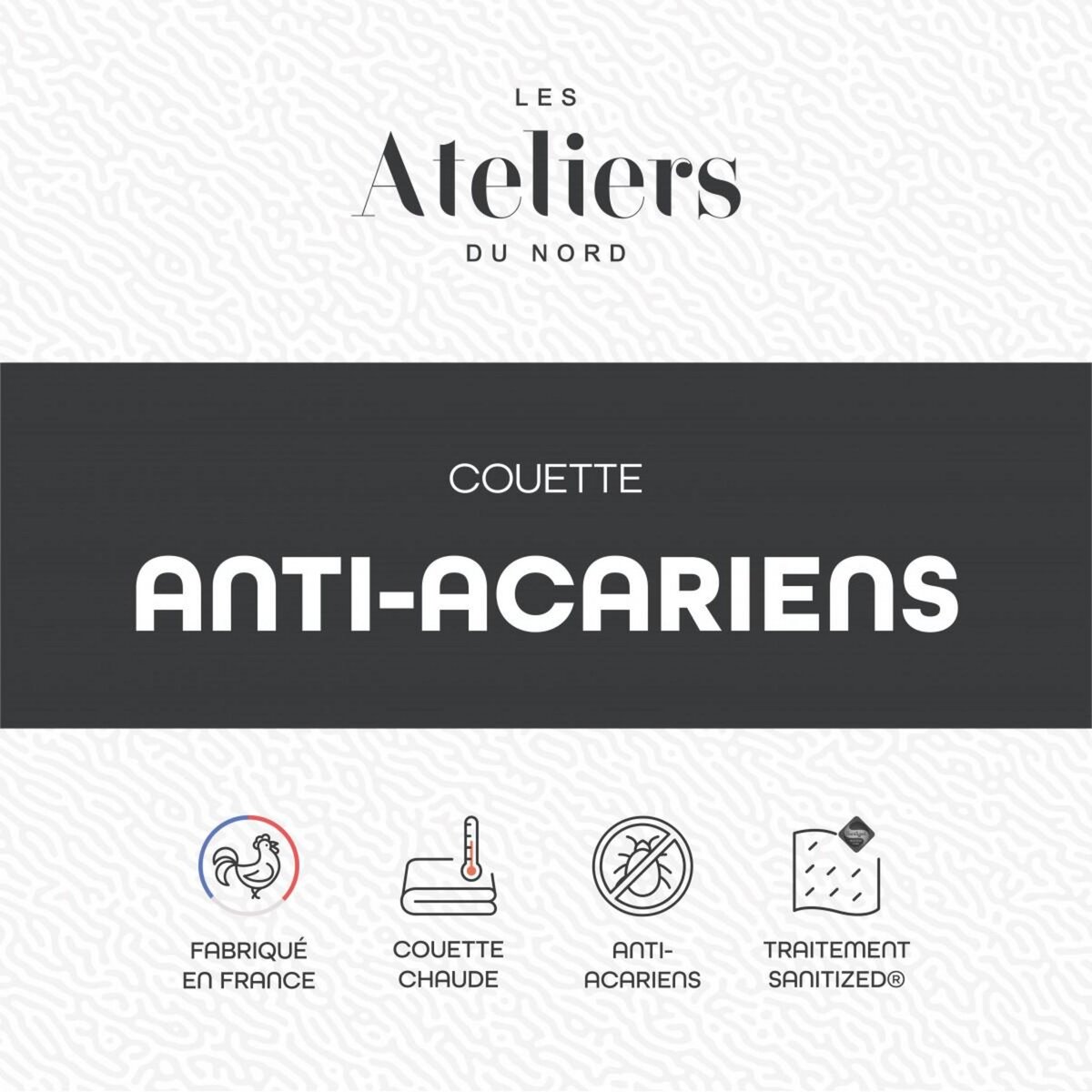 ATELIERS DU NORD Couette Chaude Anti-acariens